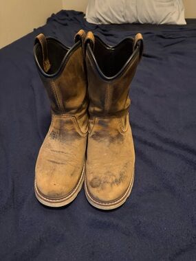 Men's Brown Leather Work Boots